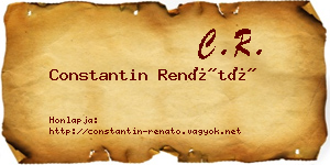 Constantin Renátó névjegykártya