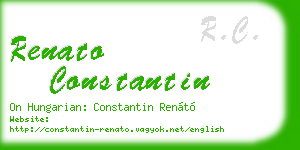 renato constantin business card